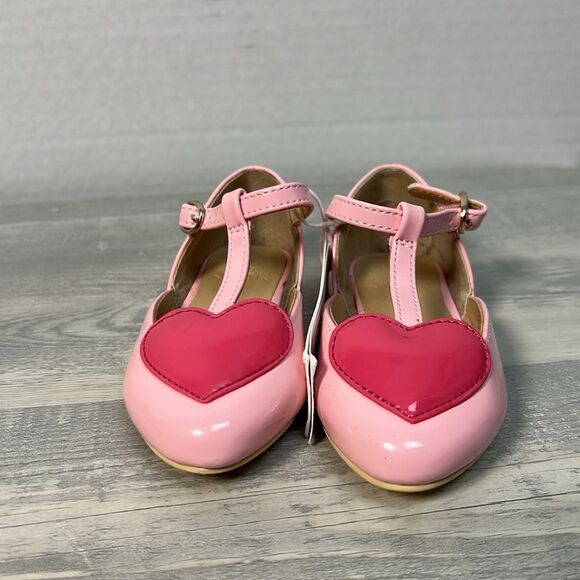 Janie and Jack 100048235 Heart T-Strap Ballet Flat NWT - Picture 4 of 11